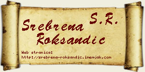 Srebrena Roksandić vizit kartica
